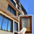 American Standard Solid Red Oak Wood clad aluminum inward opening french windows For California Client